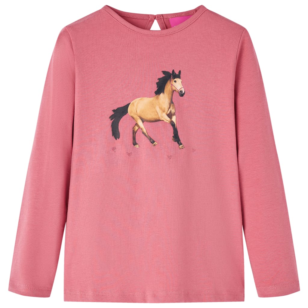 VidaXL Kindershirt mit langen Ärmeln 140 Altrosa