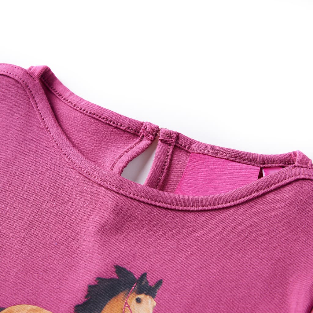 VidaXL Kindershirt mit langen Ärmeln 140 himbeerfarben