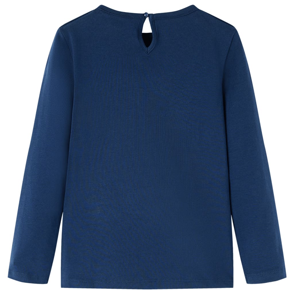 VidaXL Kindershirt mit langen Ärmeln 92 Marineblau