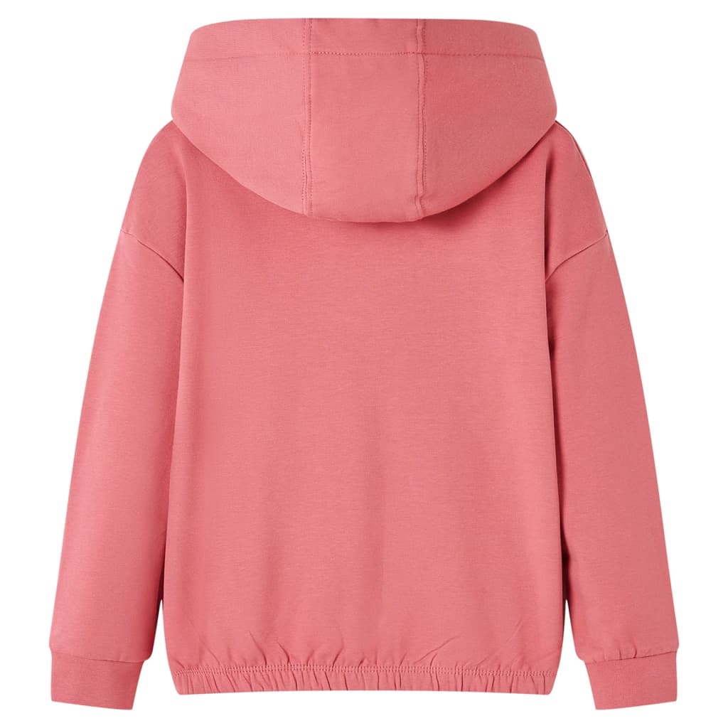 VidaXL Kinderpullover mit Kapuze 128 Altrosa