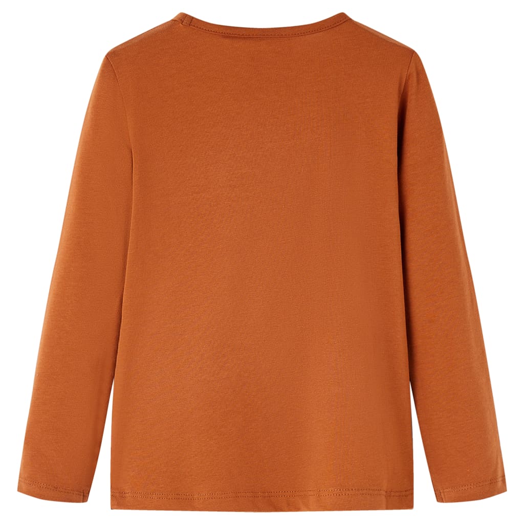 VidaXL Kindershirt mit langen Ärmeln 128 cognacfarben