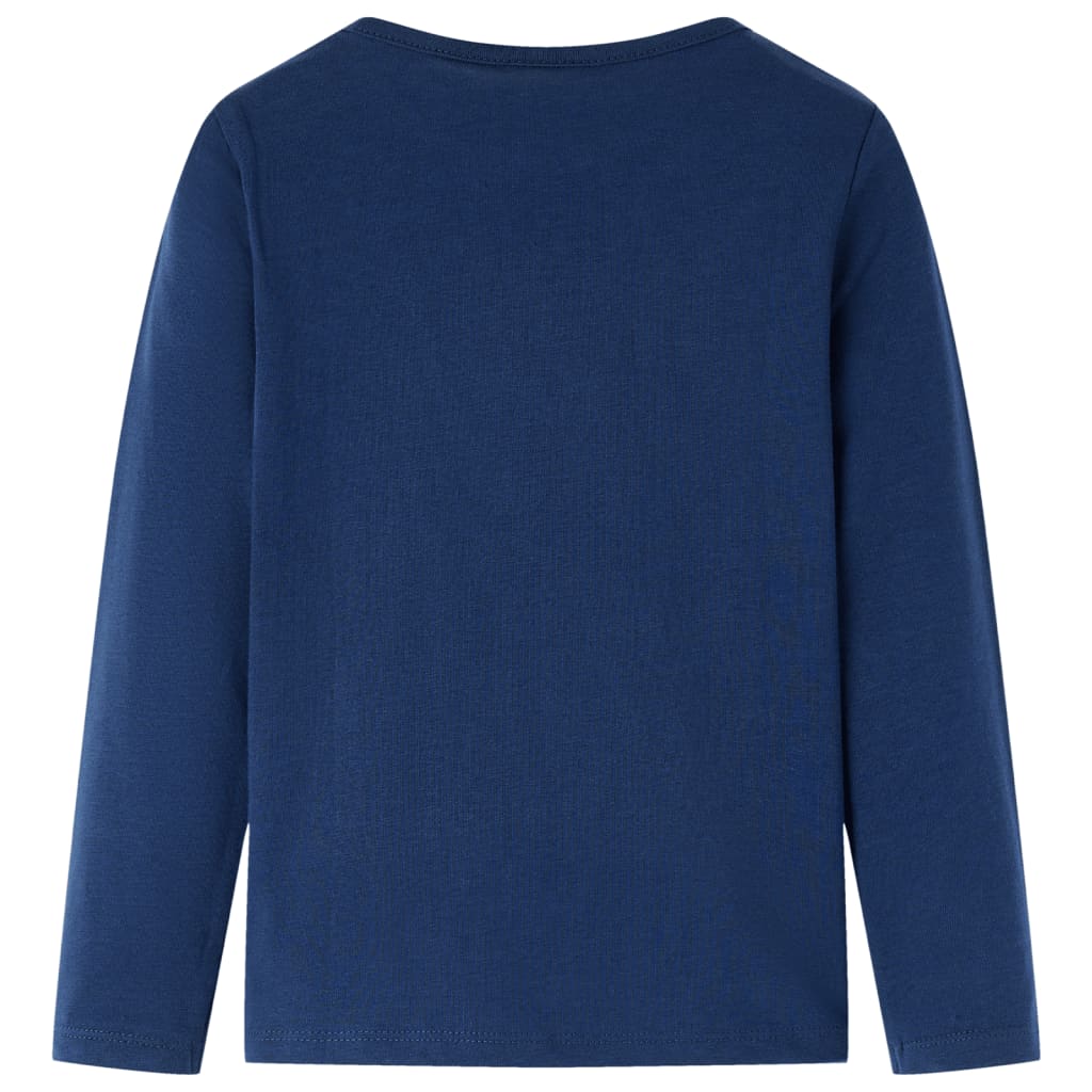 VidaXL Kinderhemd mit langen Ärmeln 140 Marineblau
