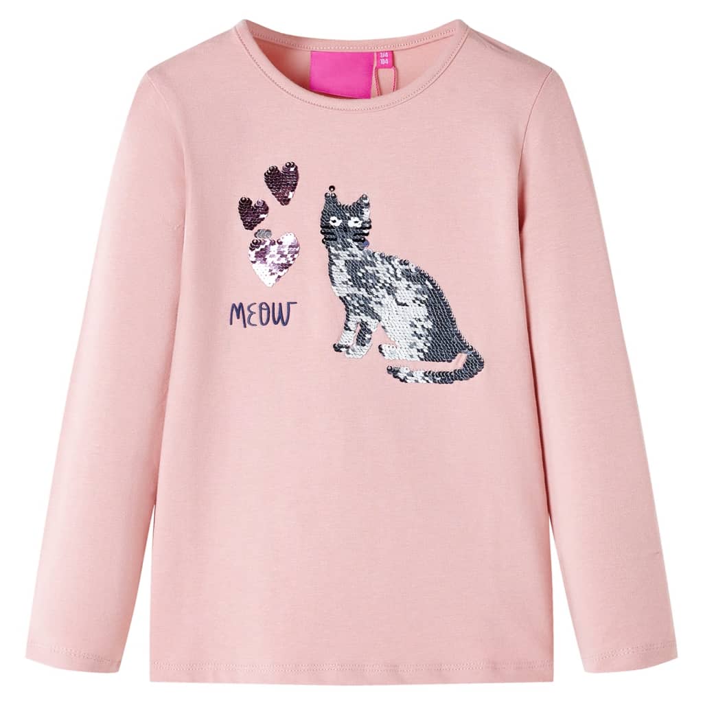 VidaXL Kindershirt mit langen Ärmeln 92 Hellrosa