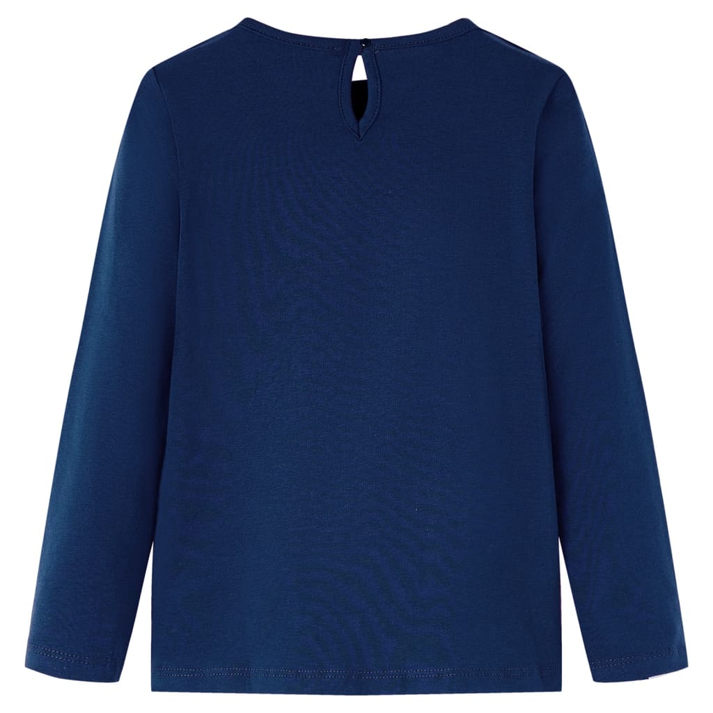 VidaXL Kindershirt mit langen Ärmeln 116 Marineblau