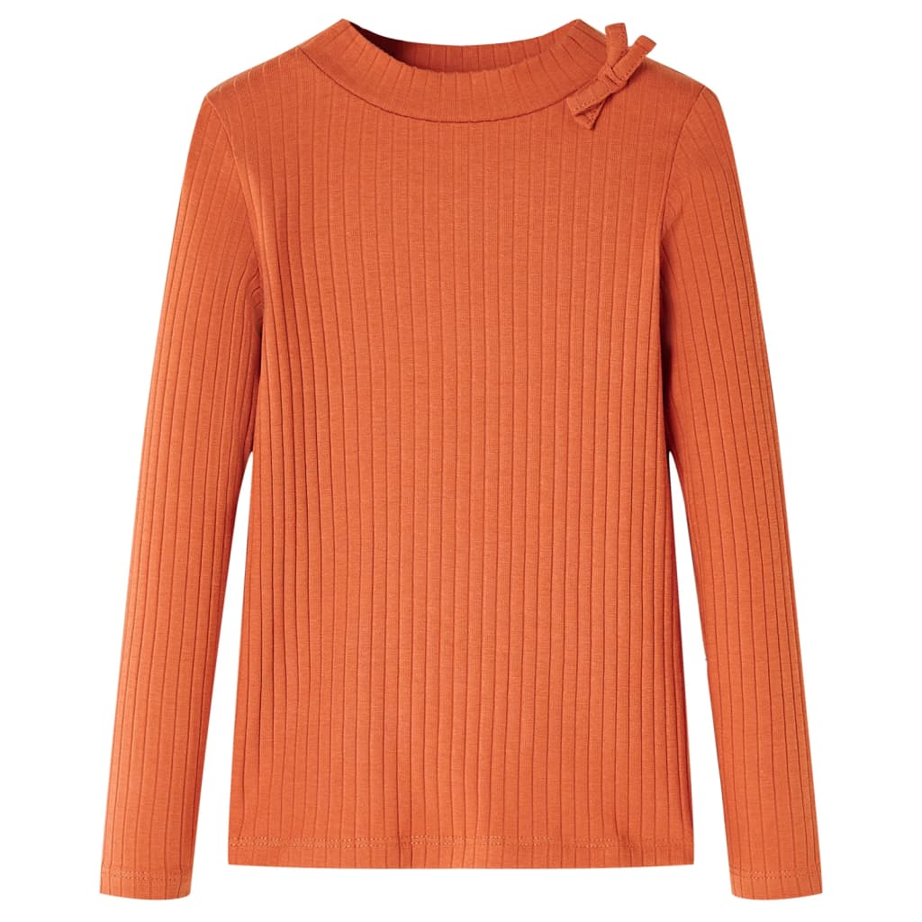 VidaXL Kindershirt mit langen Ärmeln 104 Orange-Braun