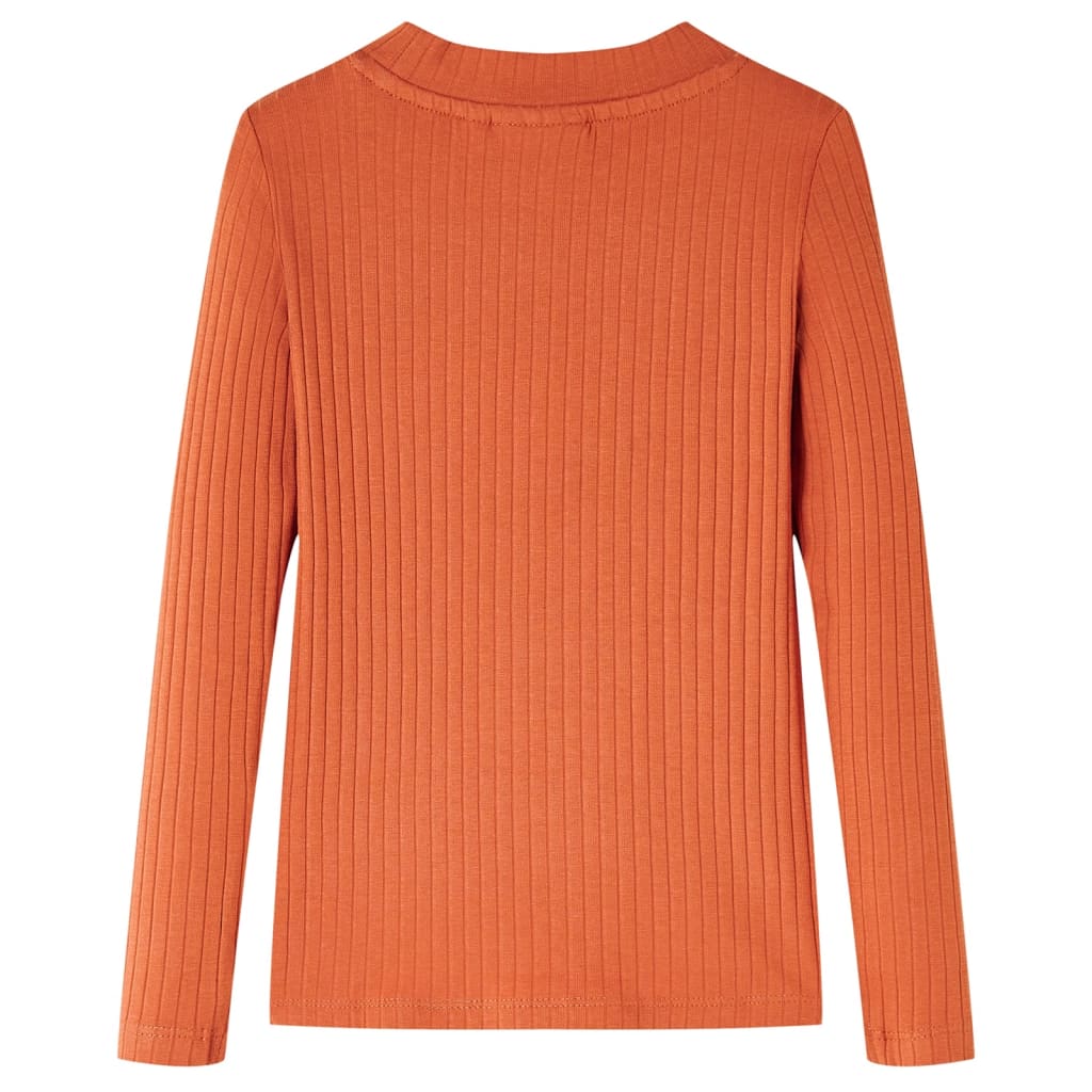 VidaXL Kindershirt mit langen Ärmeln 140 Orange-Braun