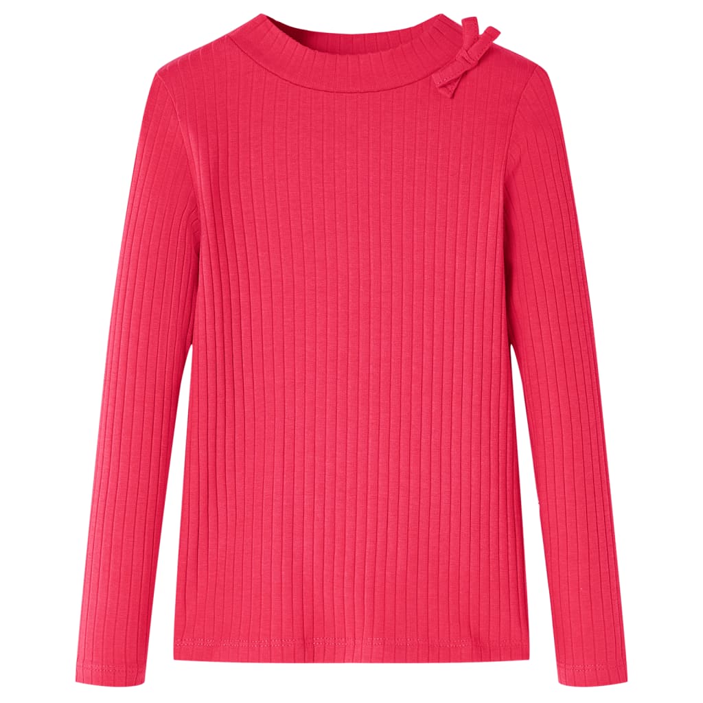 VidaXL Kindershirt mit langen Ärmeln 92 leuchtendes Rosa
