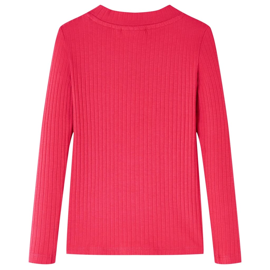 VidaXL Kindershirt mit langen Ärmeln 92 leuchtendes Rosa