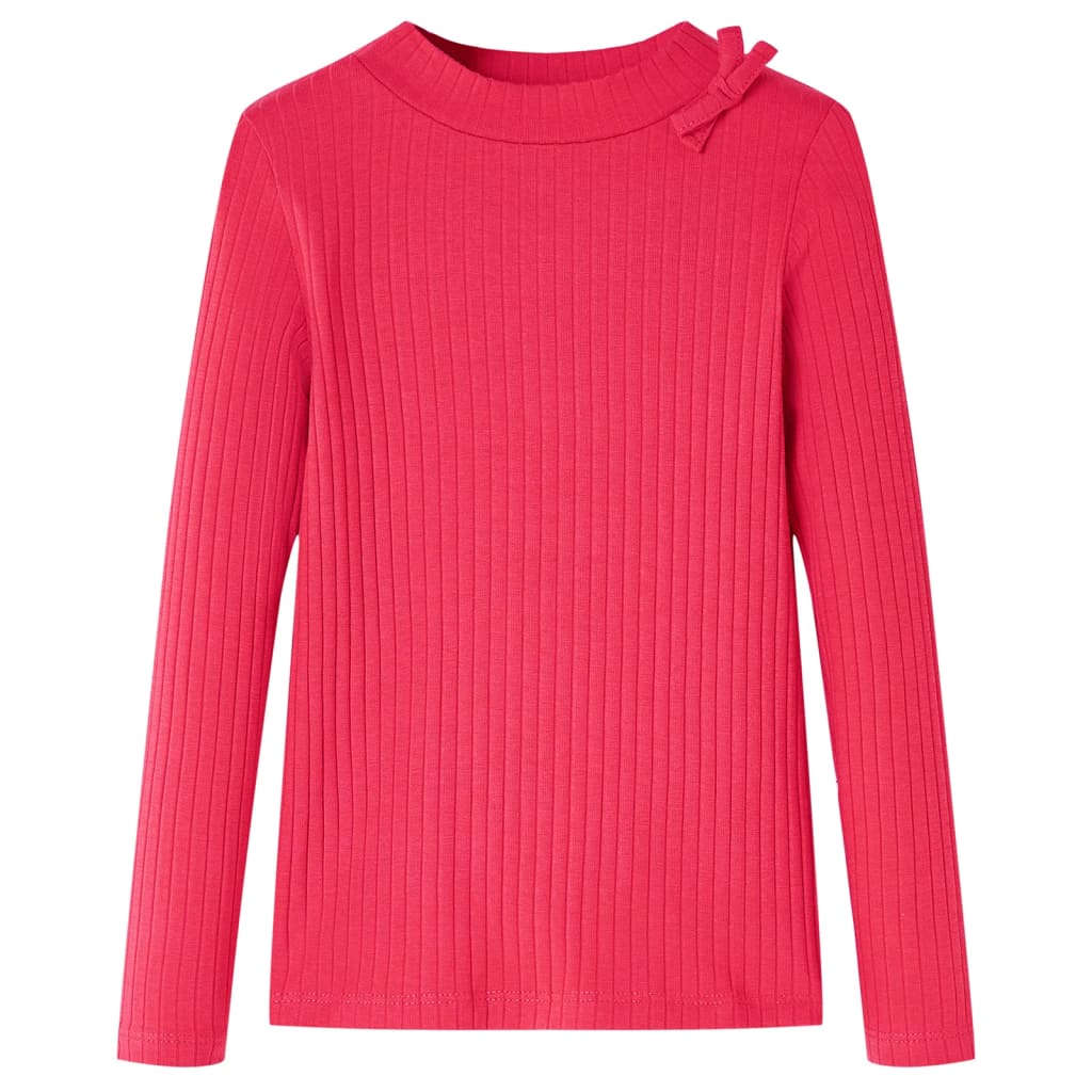 VidaXL Kindershirt mit langen Ärmeln 140 leuchtendes Rosa
