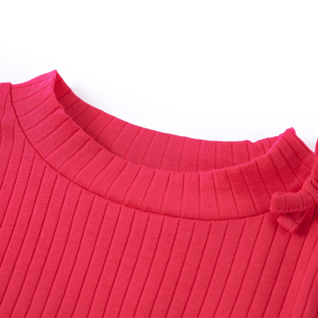 VidaXL Kindershirt mit langen Ärmeln 140 leuchtendes Rosa