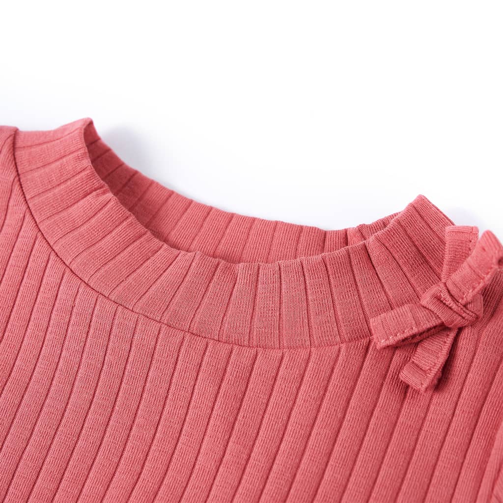 VidaXL Kindershirt mit langen Ärmeln 128 Altrosa