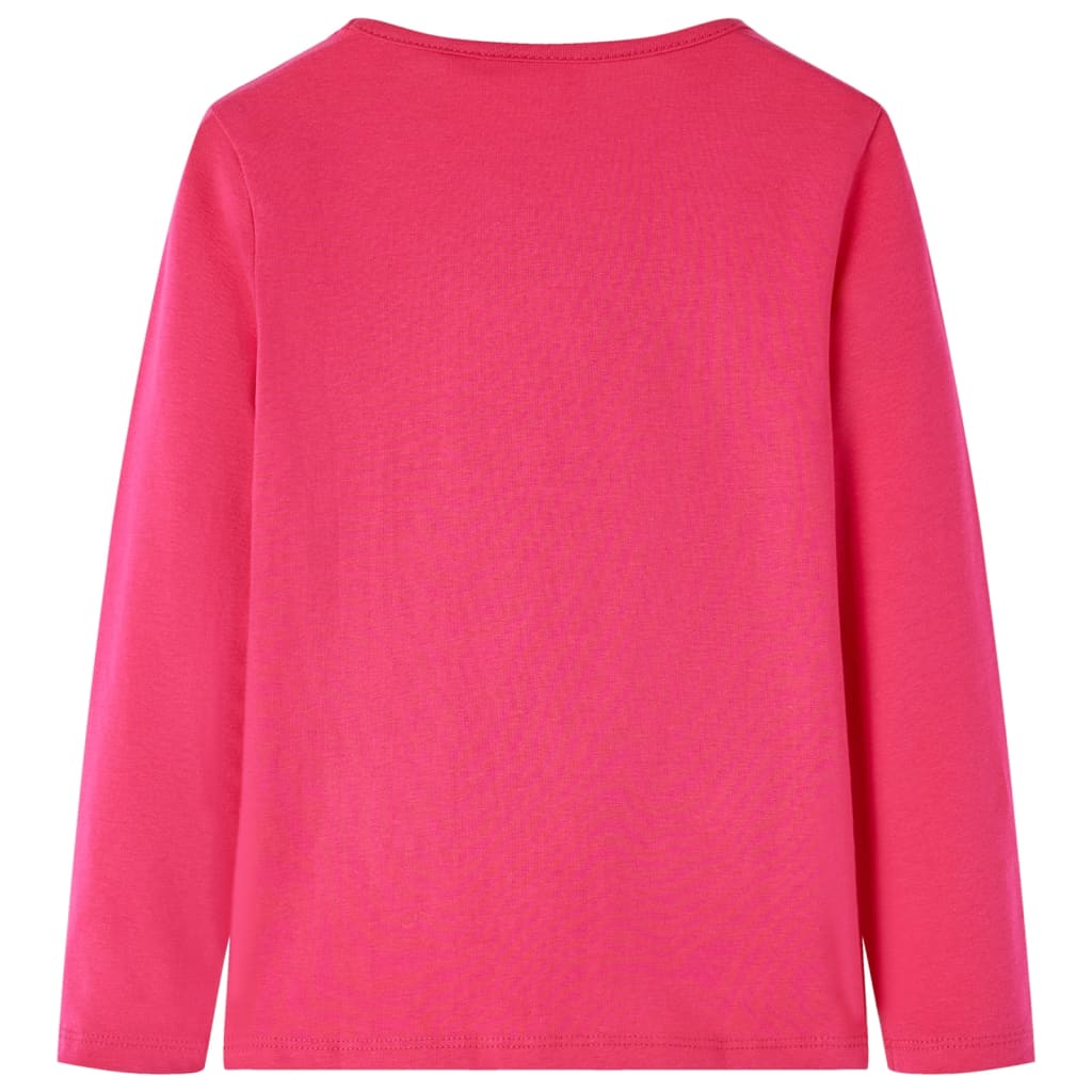 VidaXL Kindershirt mit langen Ärmeln 116 leuchtendes Rosa