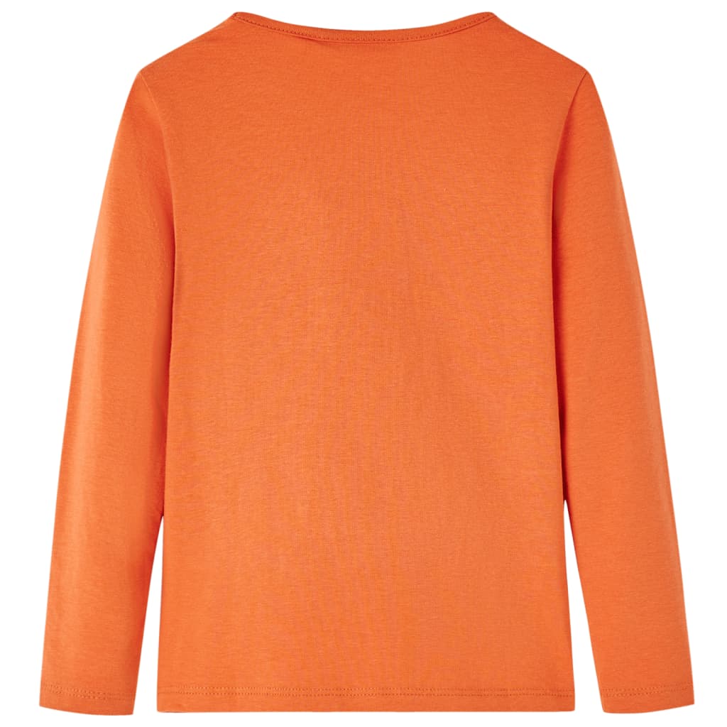 VidaXL Kindershirt mit langen Ärmeln 92 orange-braun