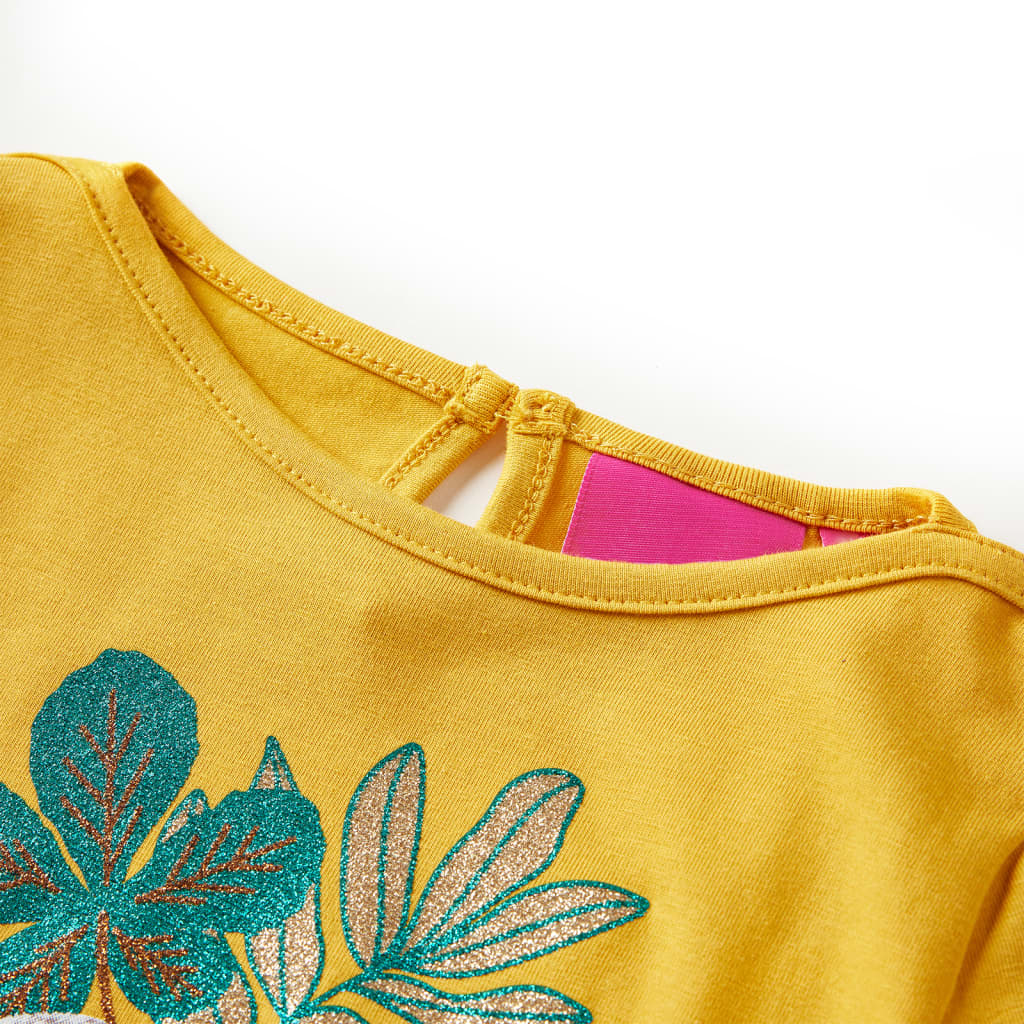 VidaXL Kindershirt mit langen Ärmeln 92 Ocker
