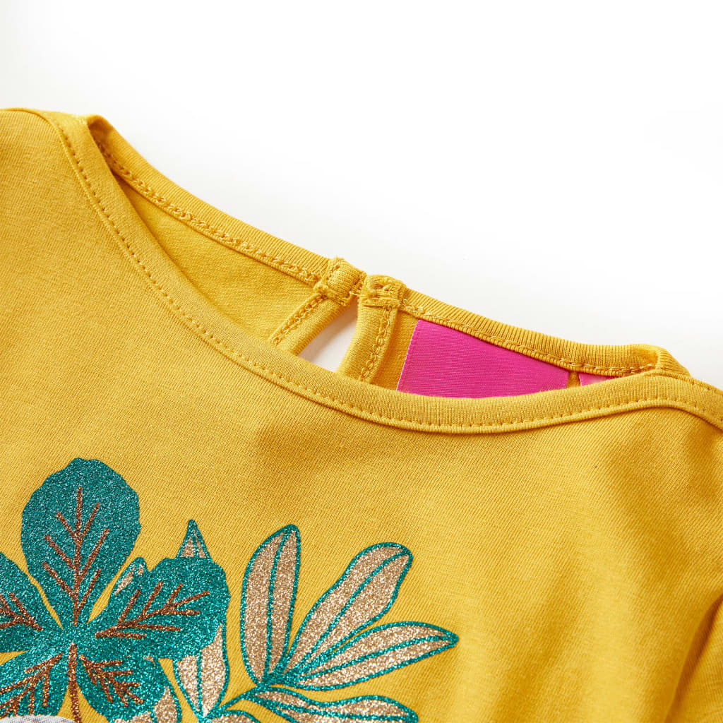 VidaXL Kindershirt mit langen Ärmeln 104 Ocker