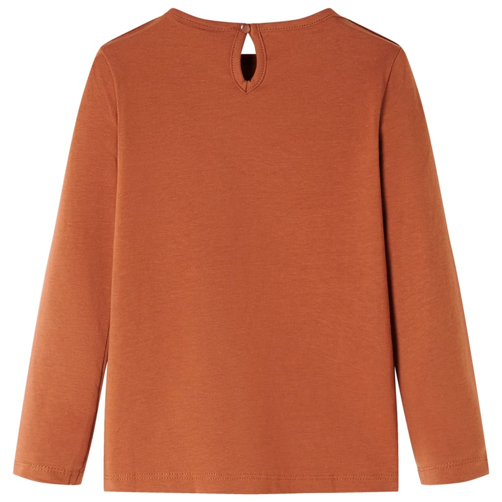 VidaXL Kindershirt mit langen Ärmeln 116 cognacfarben
