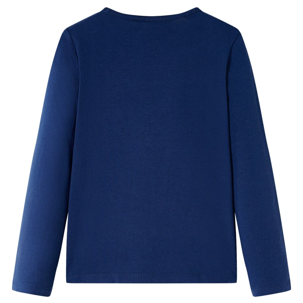 VidaXL Kindershirt mit langen Ärmeln 92 Marineblau