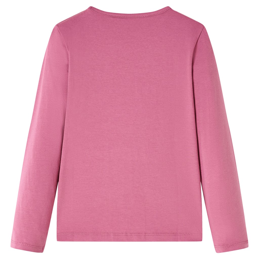 VidaXL Kindershirt mit langen Ärmeln 128 himbeerfarben