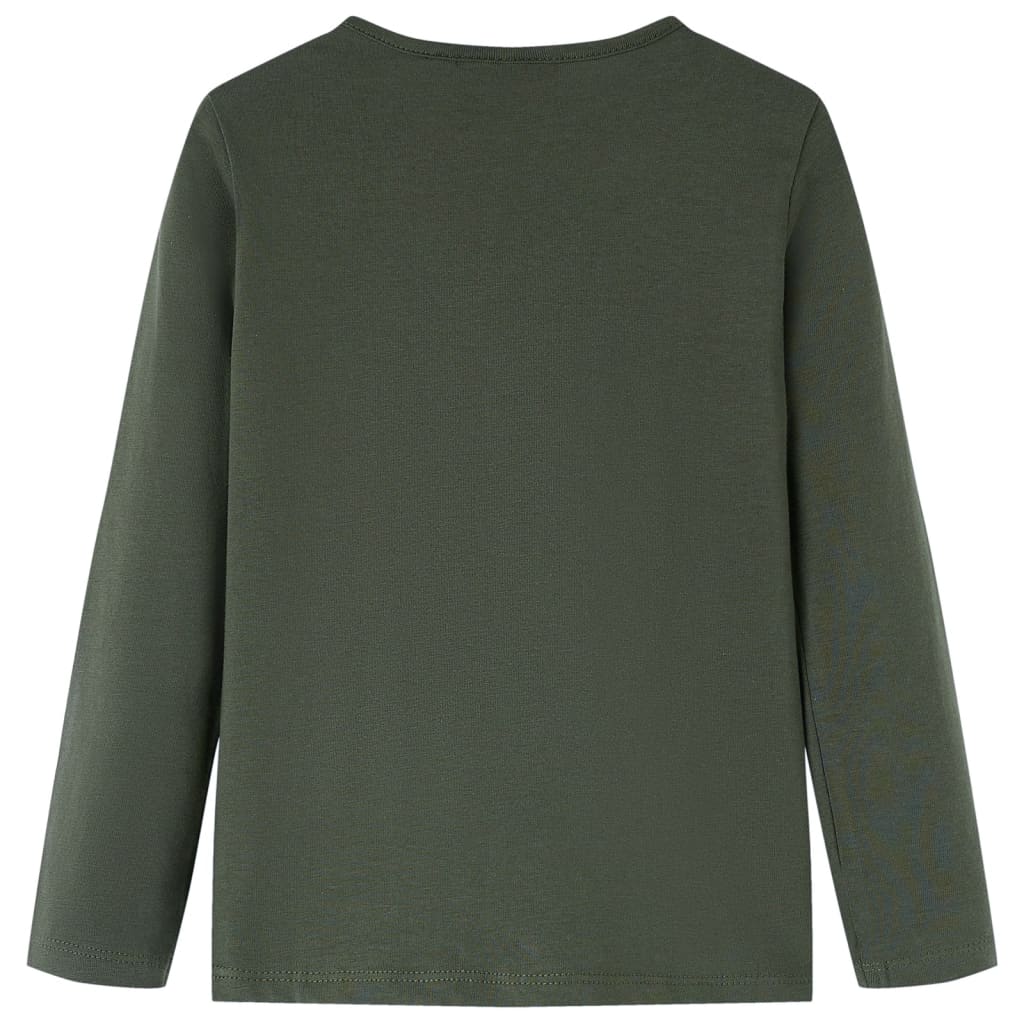 VidaXL Kindershirt mit langen Ärmeln 92 Khaki