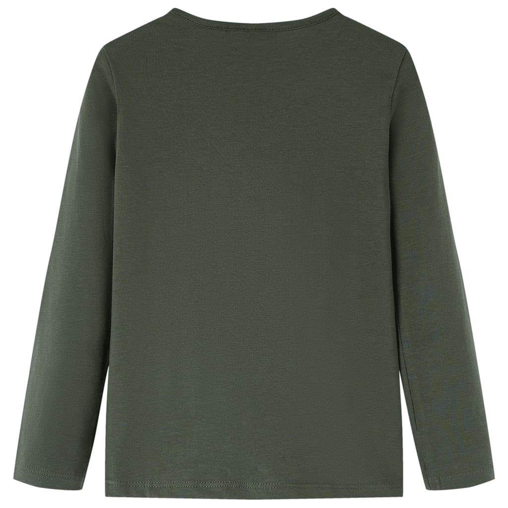 VidaXL Kindershirt mit langen Ärmeln 116 Khaki