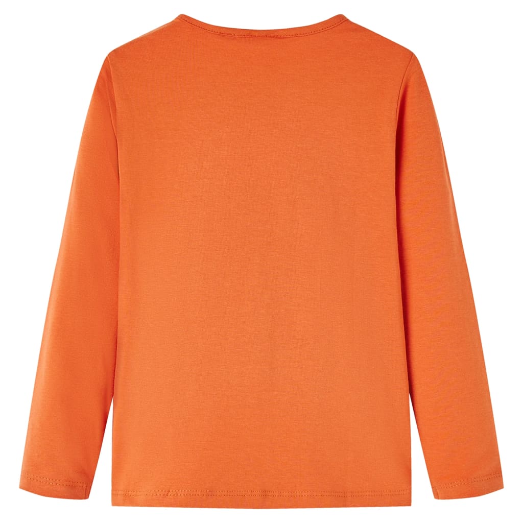 VidaXL Kindershirt mit langen Ärmeln 116 Orange-Braun