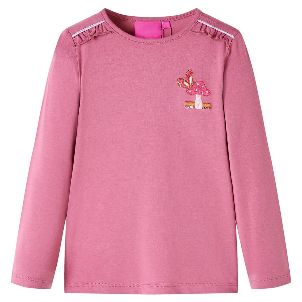 VidaXL Kindershirt mit langen Ärmeln 104 himbeerfarben