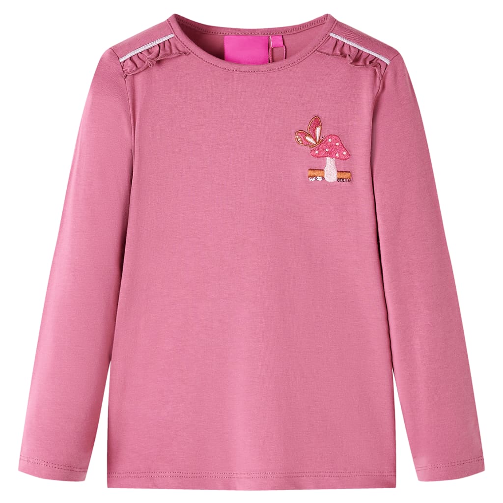 VidaXL Kindershirt mit langen Ärmeln 116 himbeerfarben