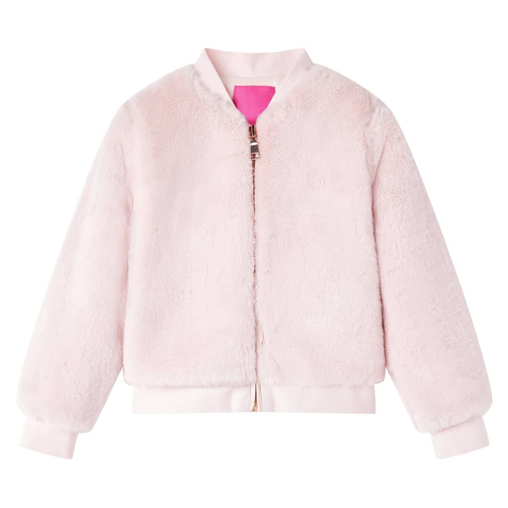 VidaXL Kindermantel 116 Kunstfell Zartrosa