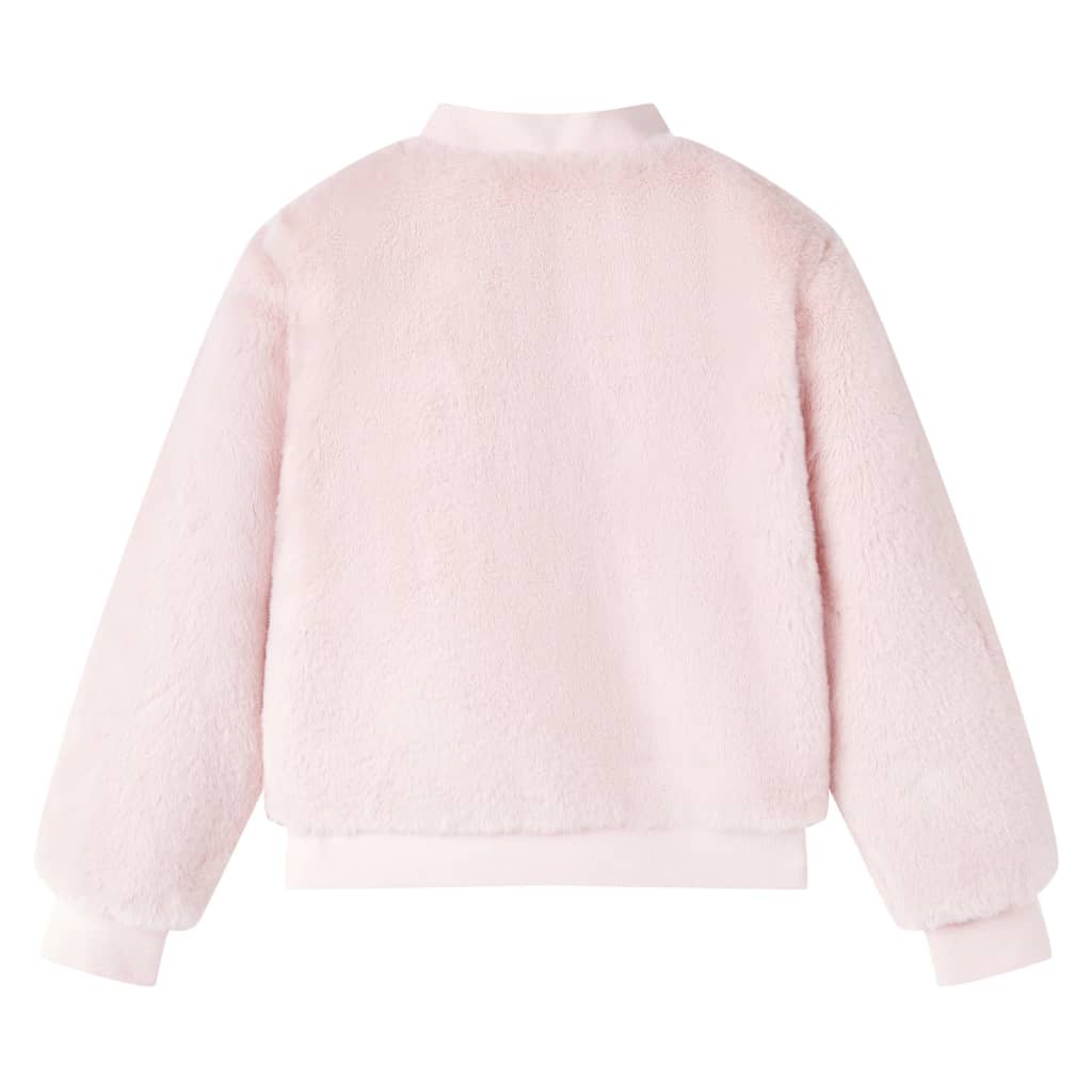 VidaXL Kindermantel 116 Kunstfell Zartrosa