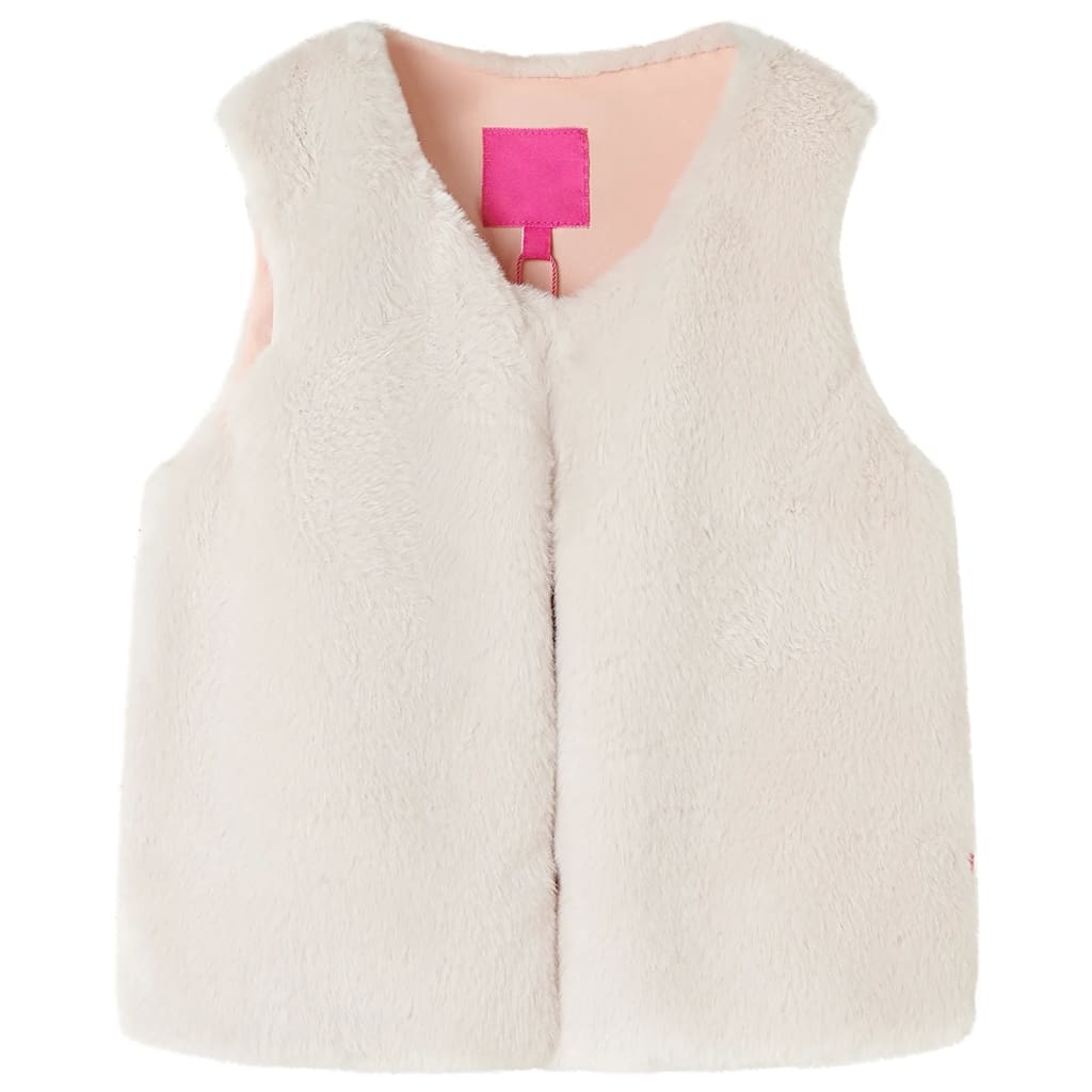 VidaXL Kindermantel 92 Kunstfell Beige