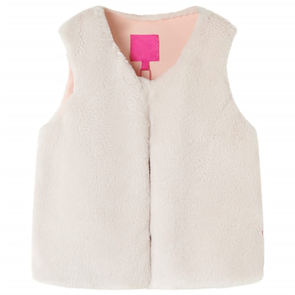VidaXL Kindermantel 128 Kunstfell Beige