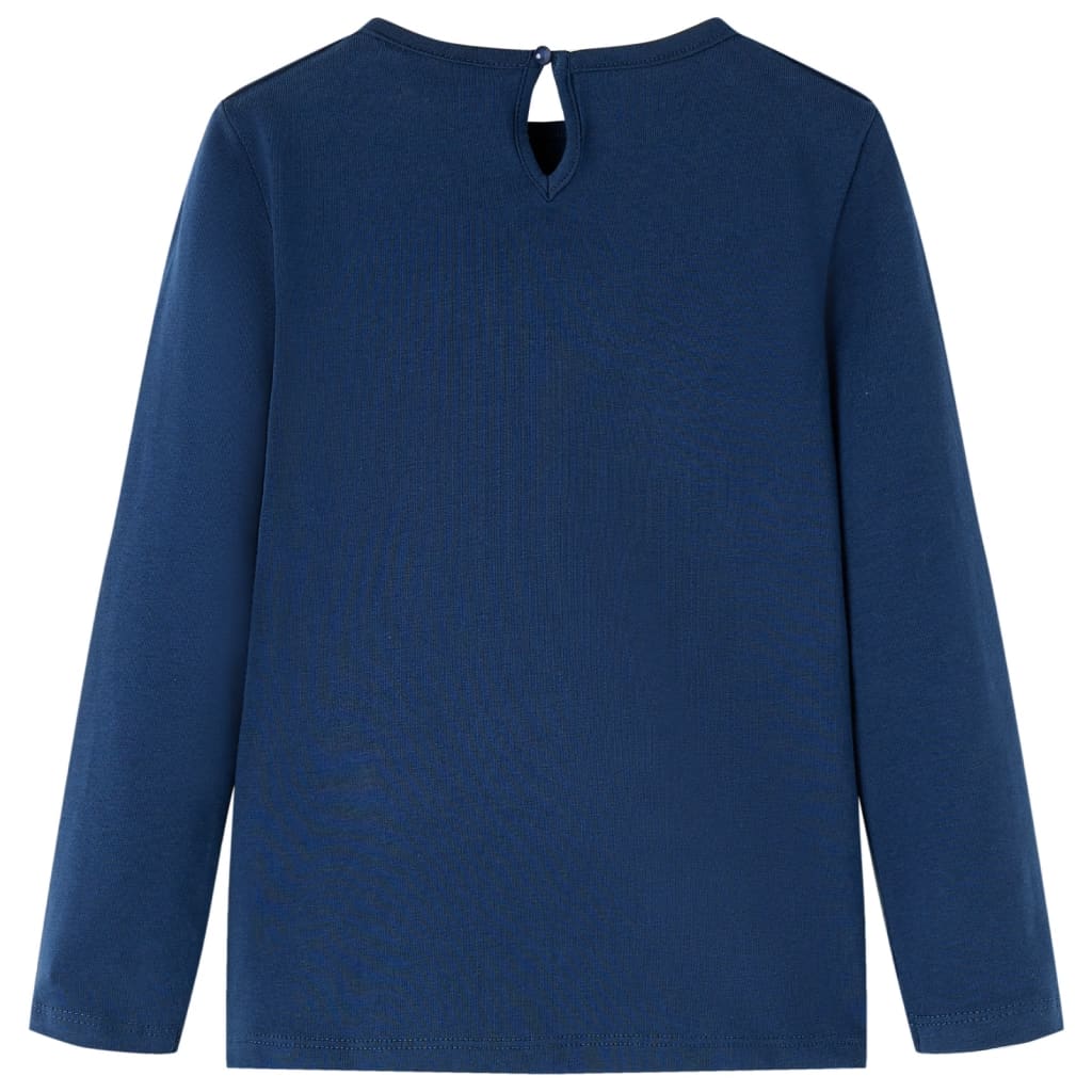 VidaXL Kindershirt mit langen Ärmeln 104 Marineblau