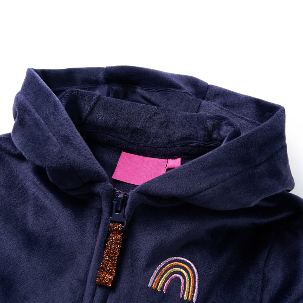 VidaXL Kinderjacke mit Kapuze 92 Marineblau
