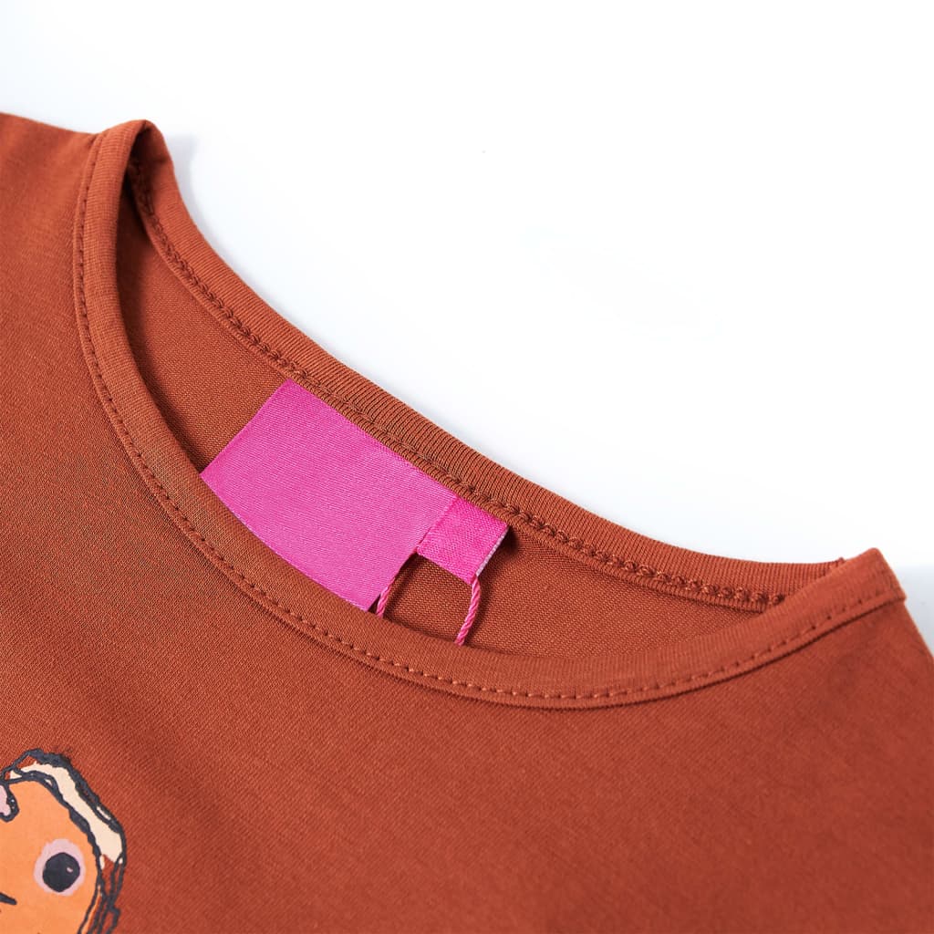VidaXL Kindershirt mit langen Ärmeln 116 cognacfarben