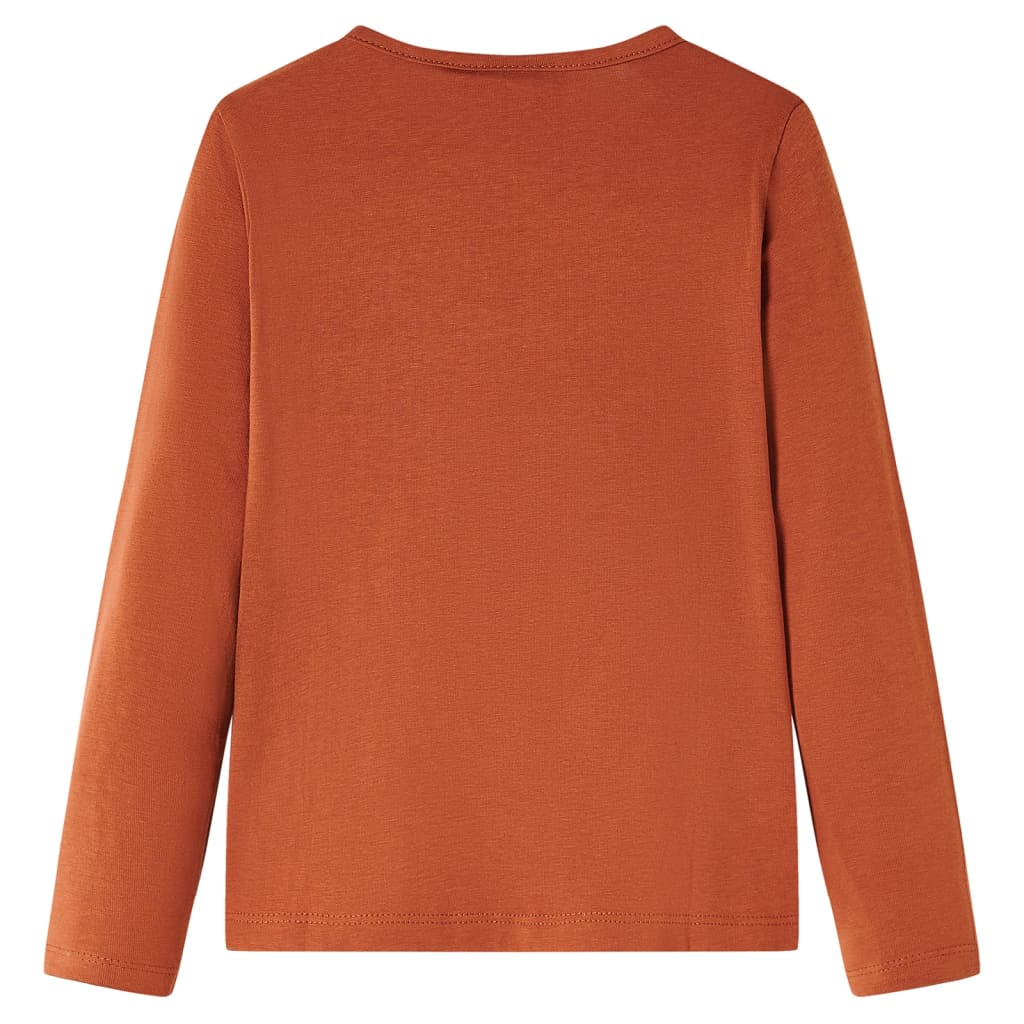 VidaXL Kindershirt mit langen Ärmeln 128 cognacfarben