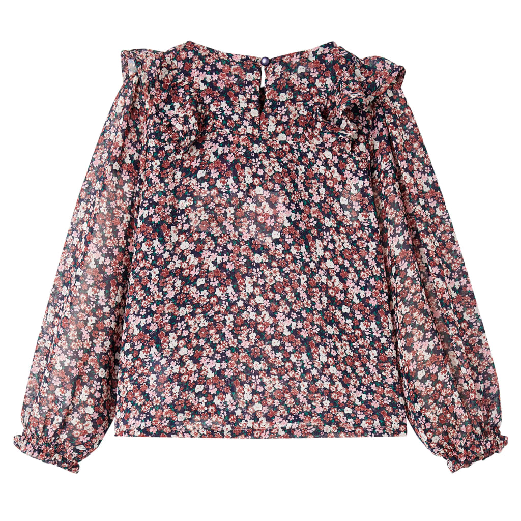 VidaXL Kindershirt mit langen Ärmeln 116 Dunkelrosa