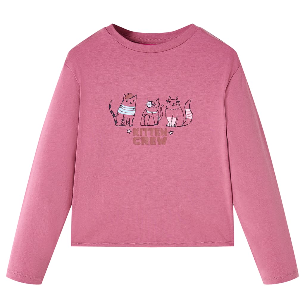 VidaXL Kindershirt mit langen Ärmeln 140 himbeerfarben