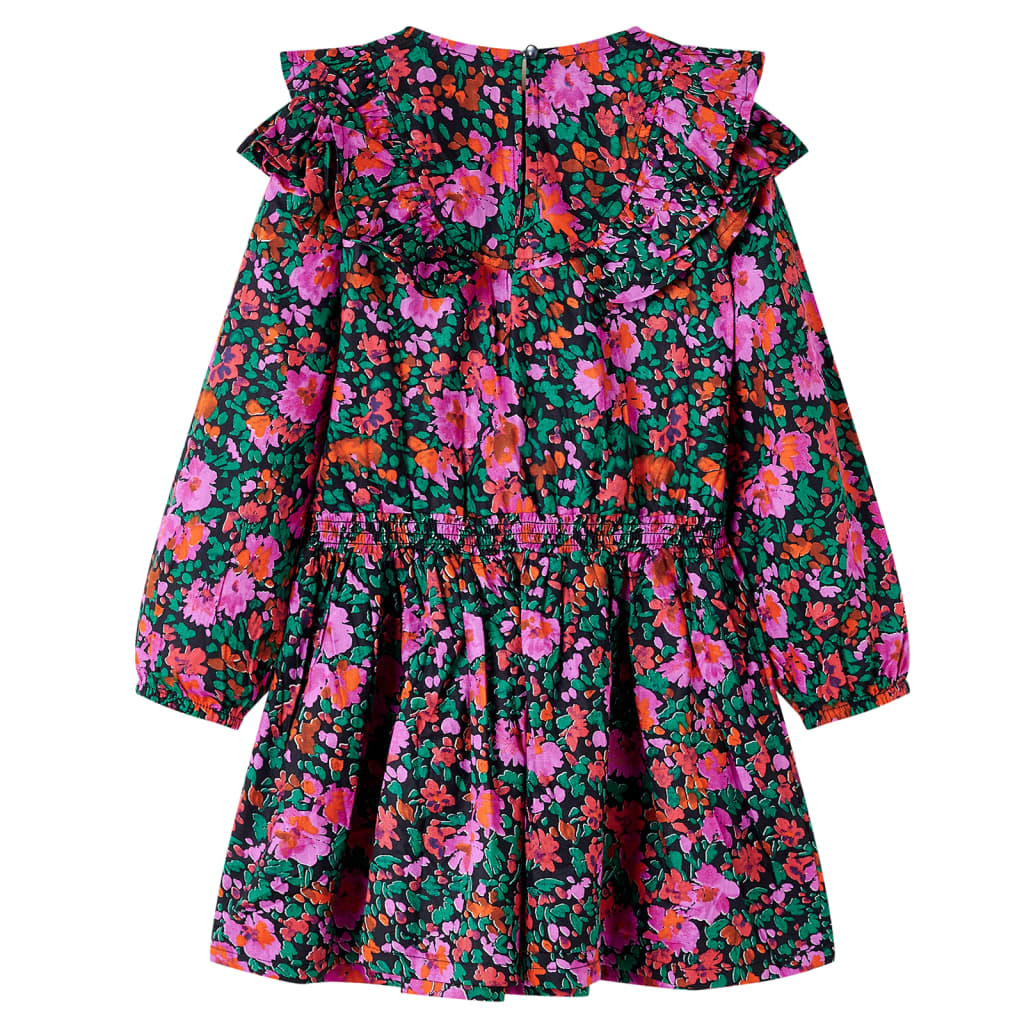VidaXL Kinderkleid mit langen Ärmeln 104 leuchtendes Rosa