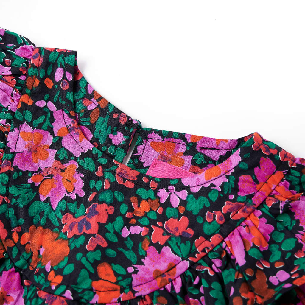 VidaXL Kinderkleid mit langen Ärmeln 104 leuchtendes Rosa