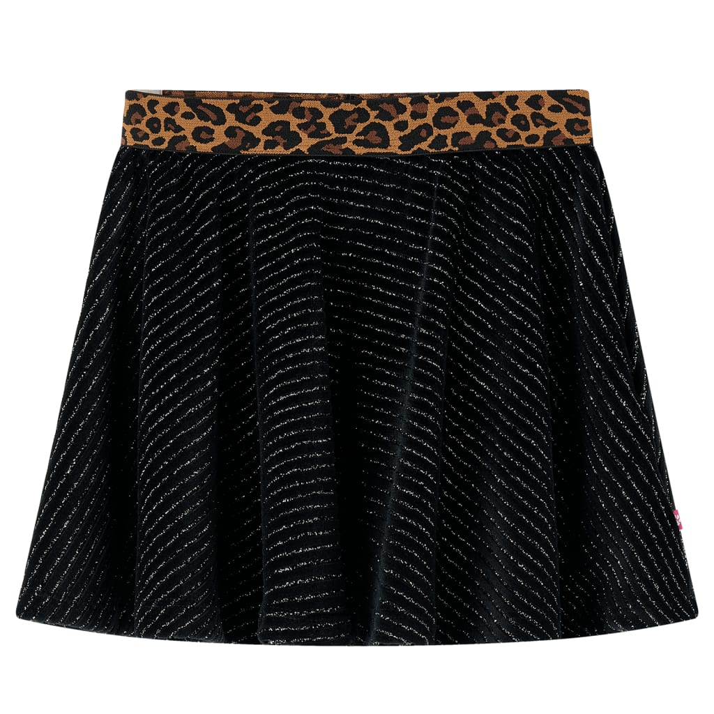 VidaXL Kinderrock mit Leopardenbund 92 Schwarz