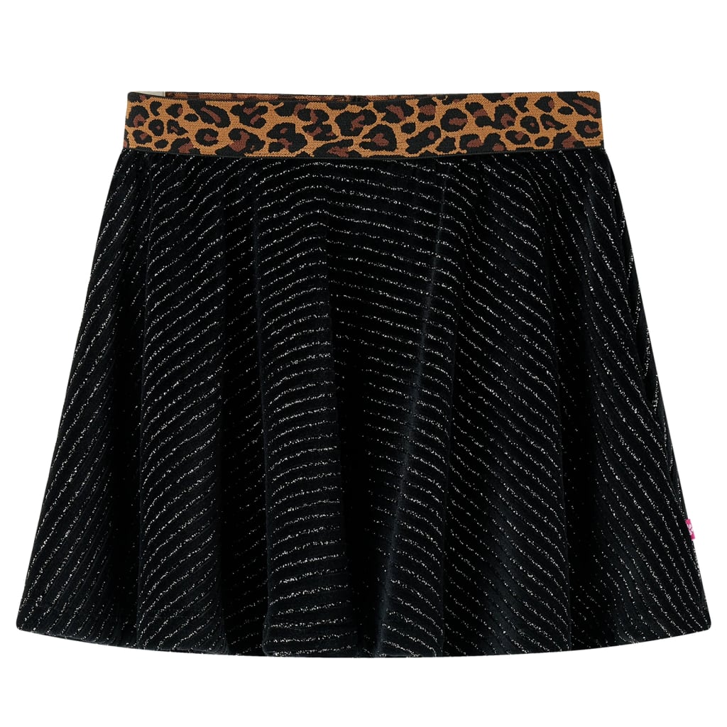 VidaXL Kinderrock mit Leopardenbund 116 Schwarz