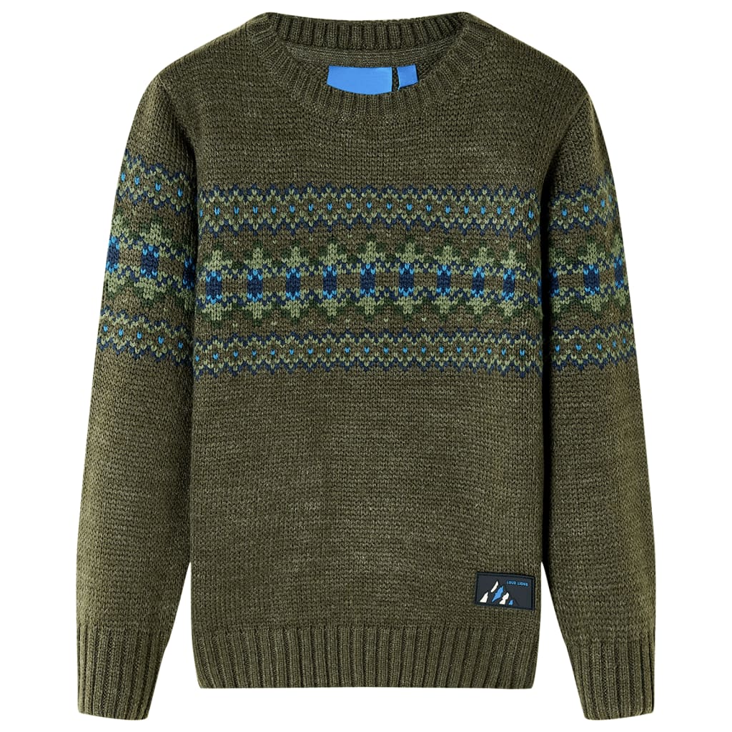 VidaXL Kinderpullover gestrickt 116 Khaki