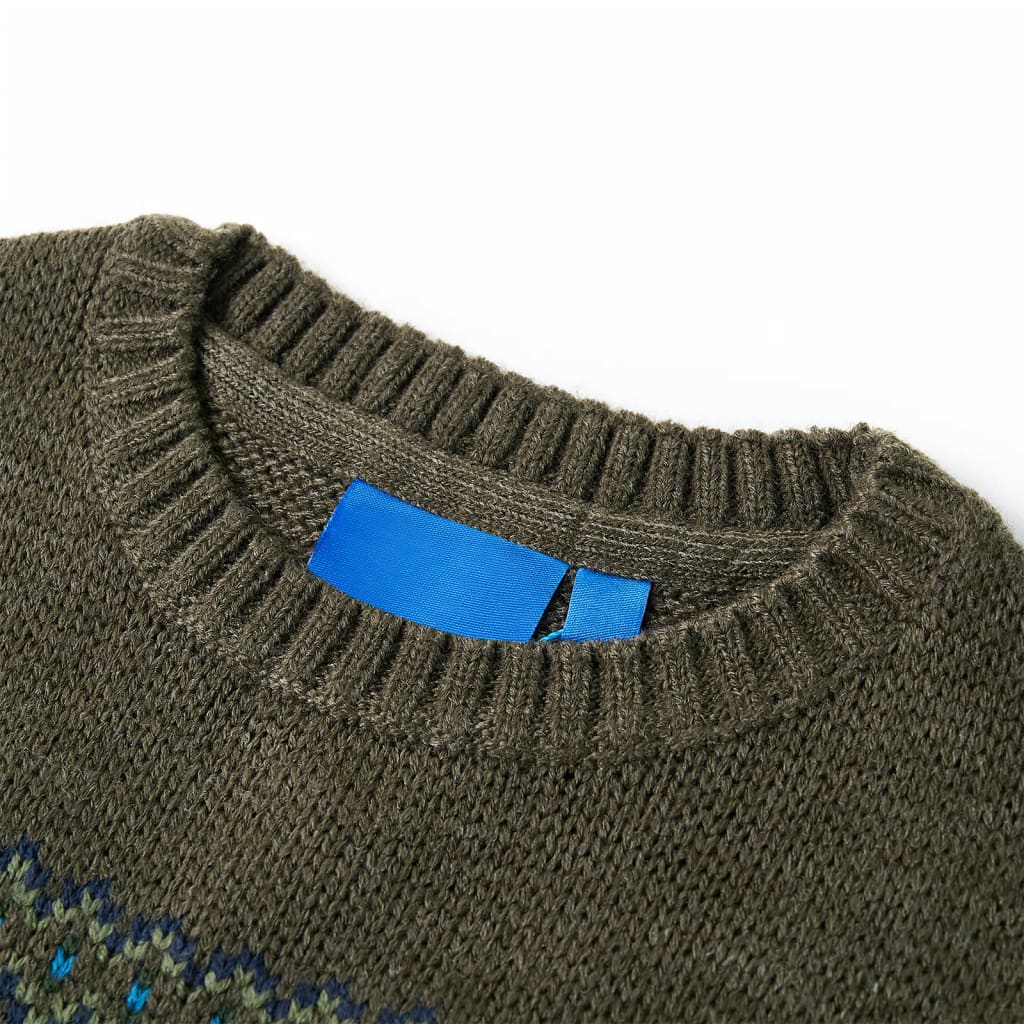 VidaXL Kinderpullover gestrickt 128 Khaki