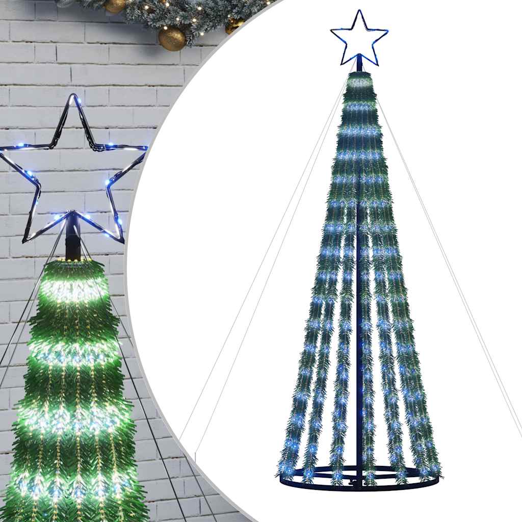 Vidaxxl LED-Weihnachtsbaum 275 LEDs 180 cm blau