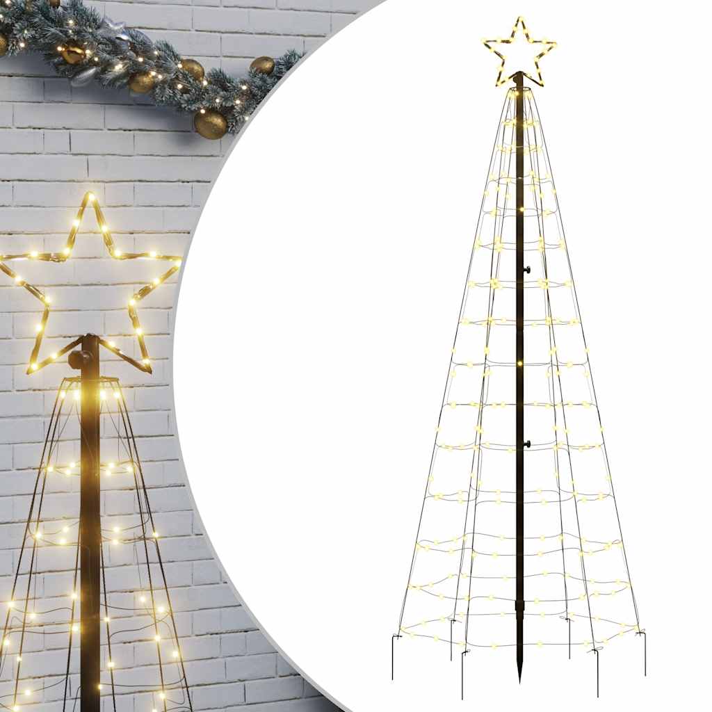 VidaXL LED-Weihnachtsbaum mit Spießen 220 LEDs warmweiß 180 cm