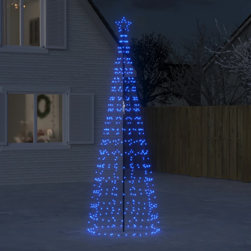 VidaXL Lichtkegel mit Erdspießen 570 blaue LEDs 300 cm
