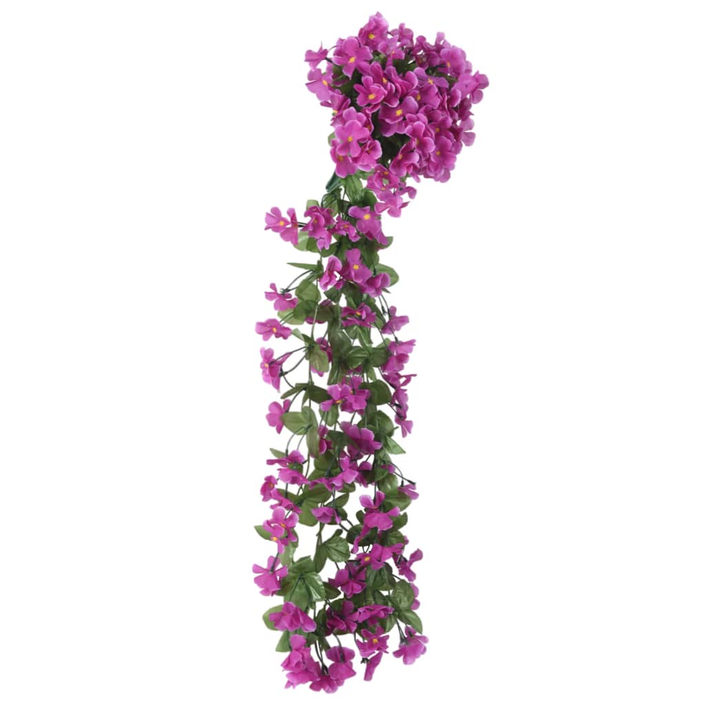 VidaXL Weihnachtsgirlanden mit Blumen 3 Stück 85 cm Hellviolett