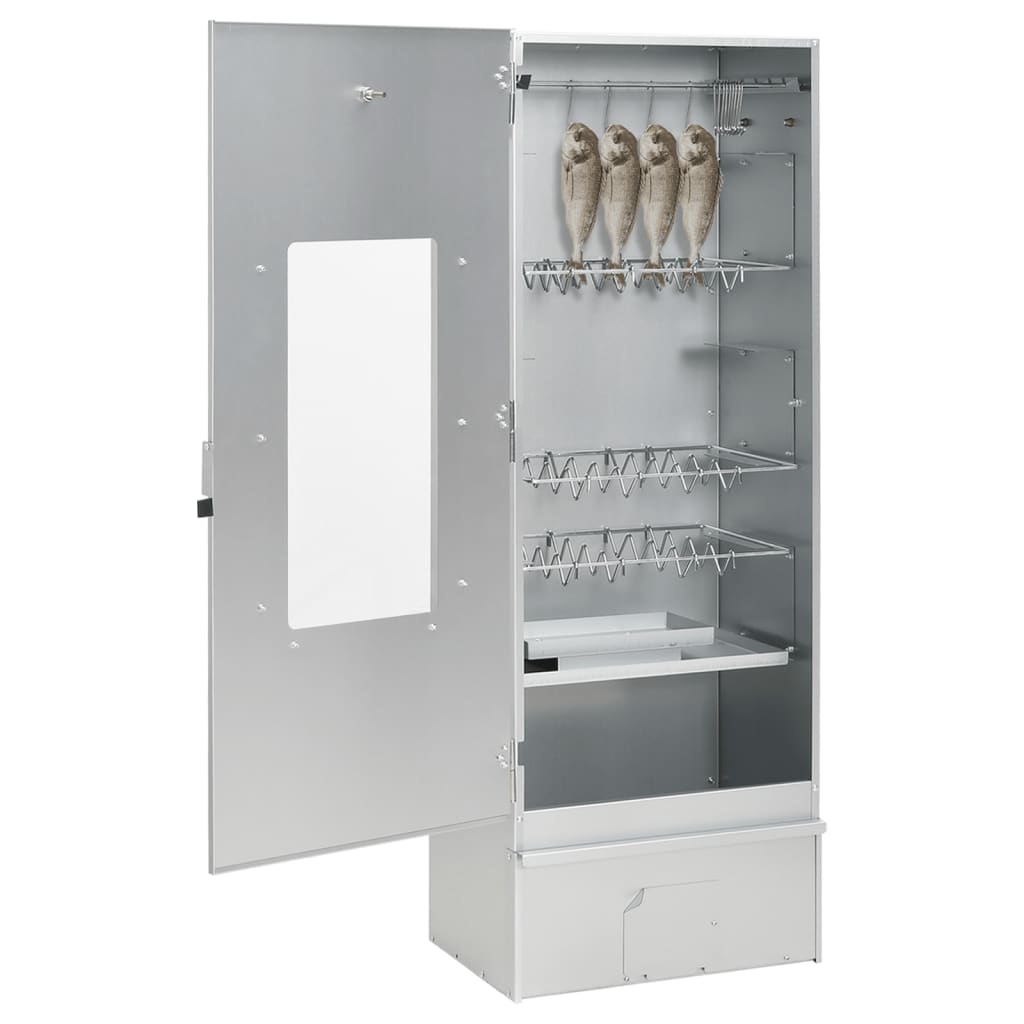 Vidaxl bbq-rookoven met koude rookgenerator gegalvaniseerd staal