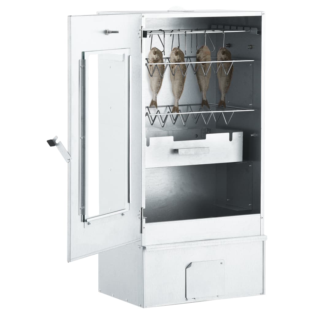 VidaXL BBQ Smoker mit Kaltrauchgenerator aus verzinktem Stahl