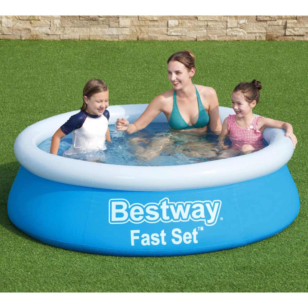 Bestway Fast Set Schwimmbad aufblasbar rund 183x51 cm blau